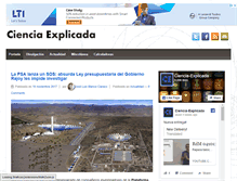 Tablet Screenshot of ciencia-explicada.com